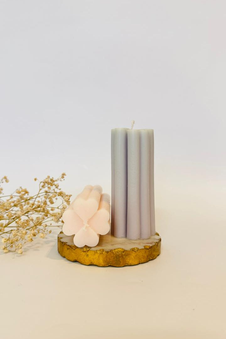 Hearts Pillar Candle