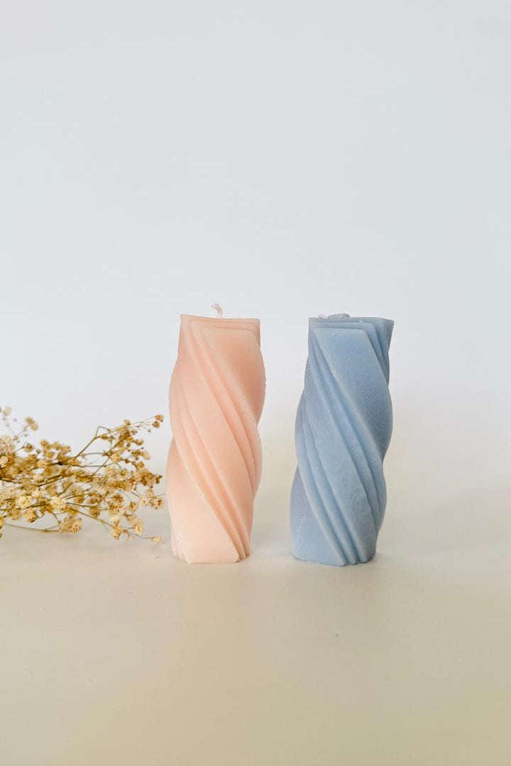 Swirl Pillar Candle