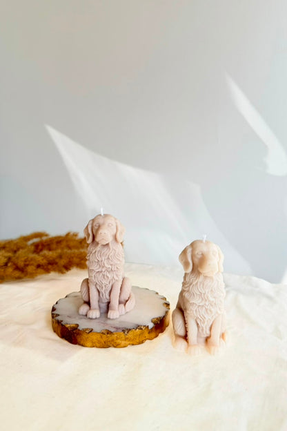 Golden Doggy Candle
