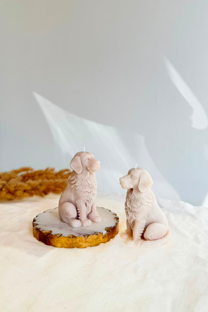 Golden Doggy Candle