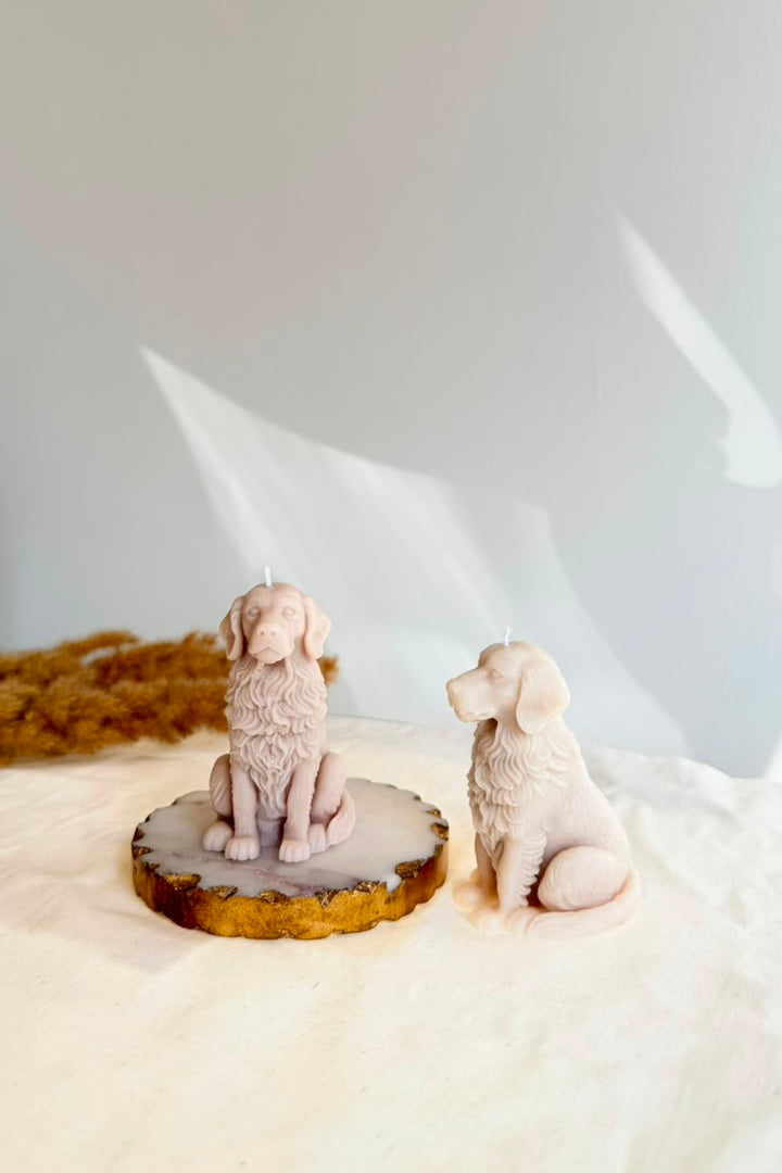 Golden Doggy Candle