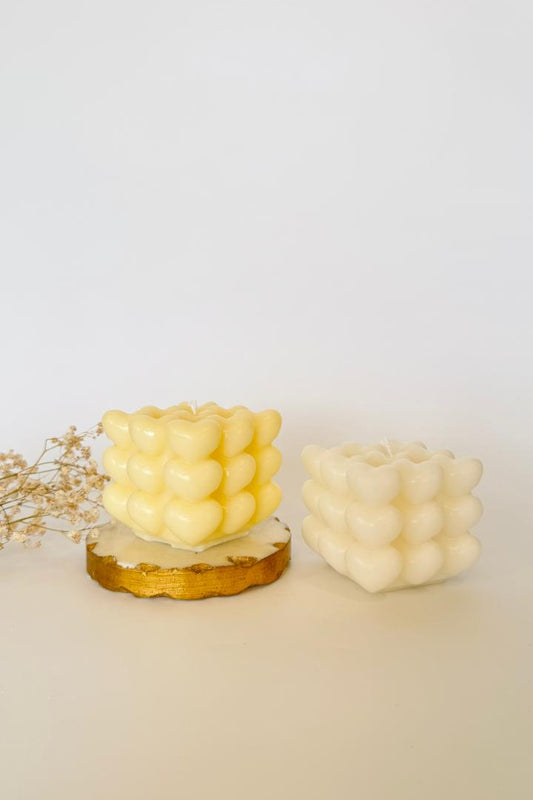 Hearts Bubble Candle