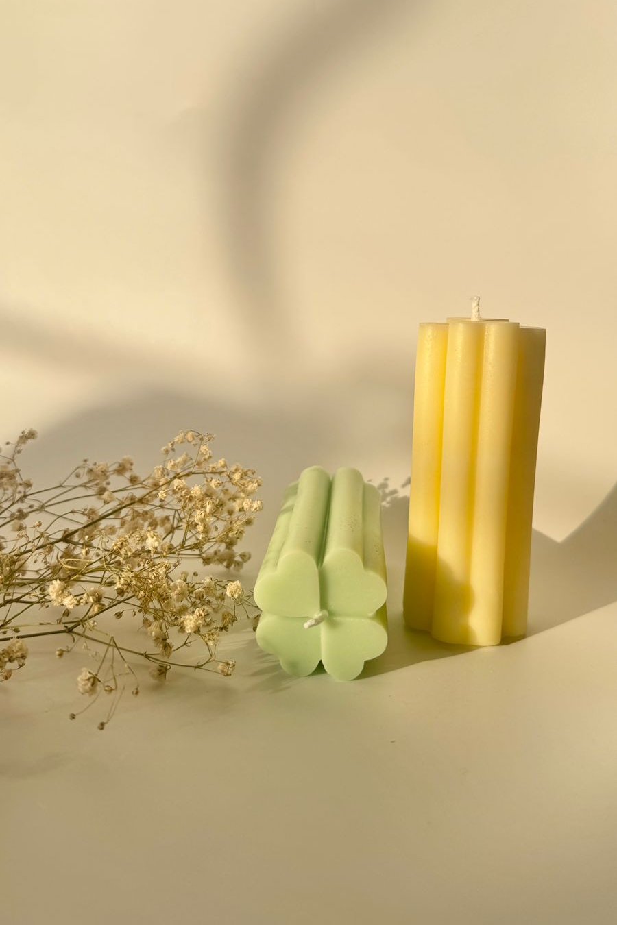 Hearts Pillar Candle