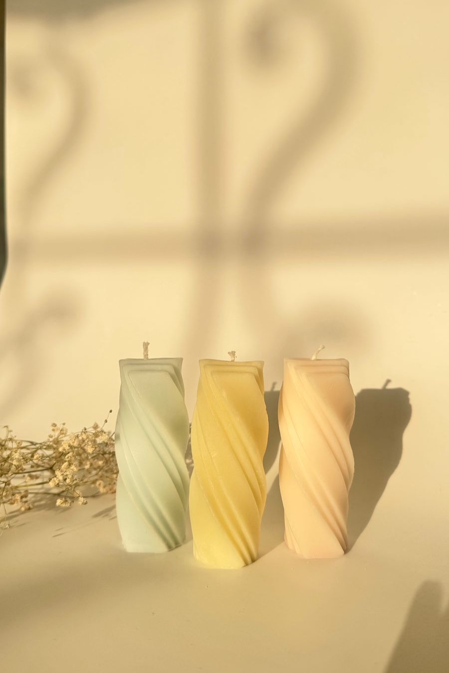 Swirl Pillar Candle