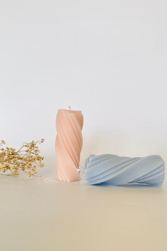 Swirl Pillar Candle